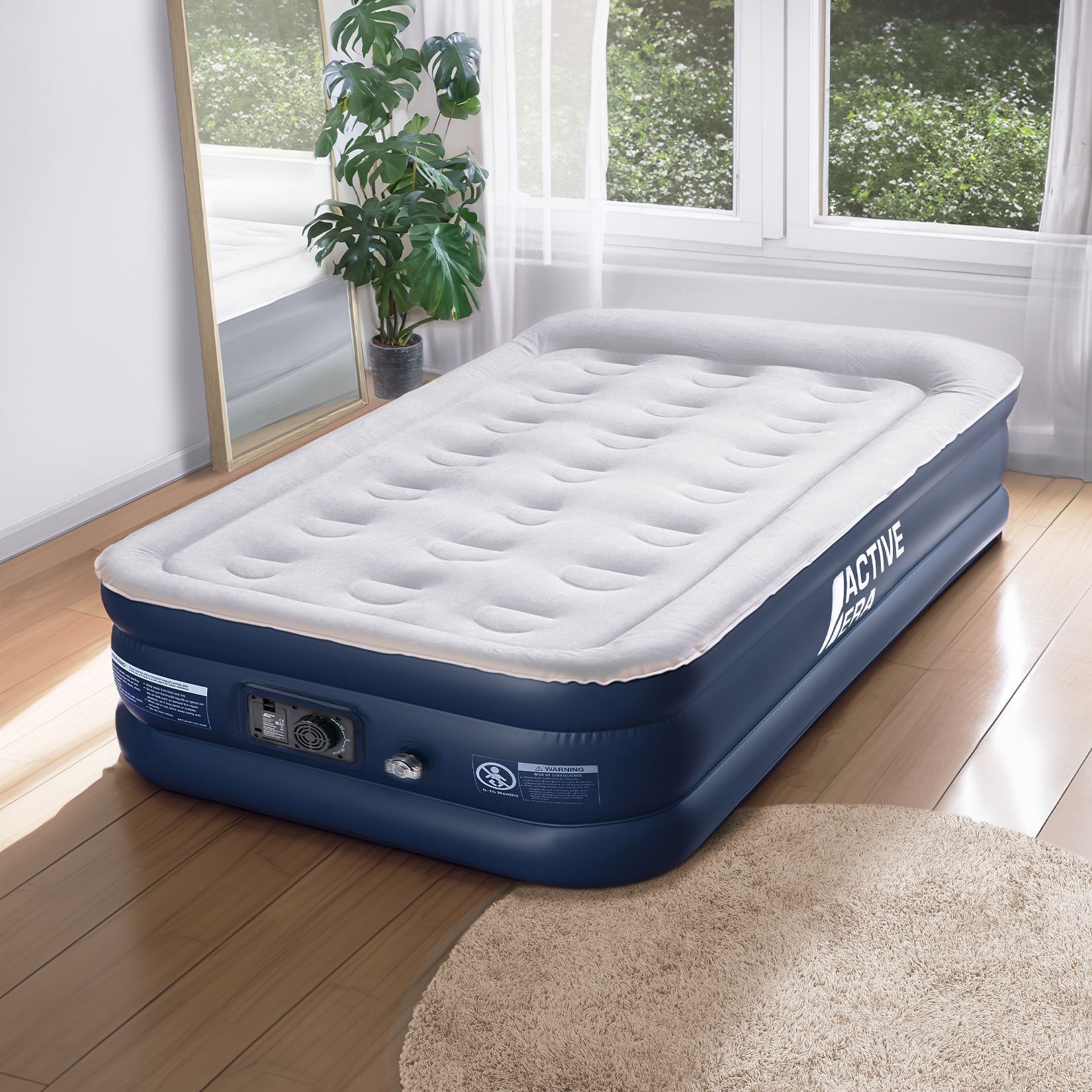 Premium Single Air Bed – Grey/Navy | Free Delivery | Active Era Premium Single Air Bed – Grey/Navy | Free Delivery | Active Era
