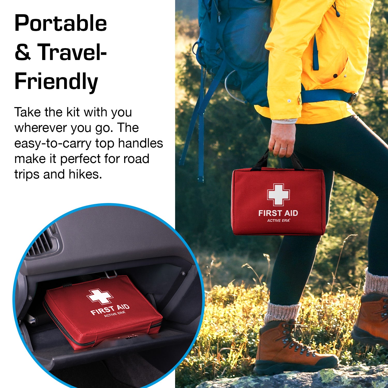 320 Piece First Aid Kit Bag – Red