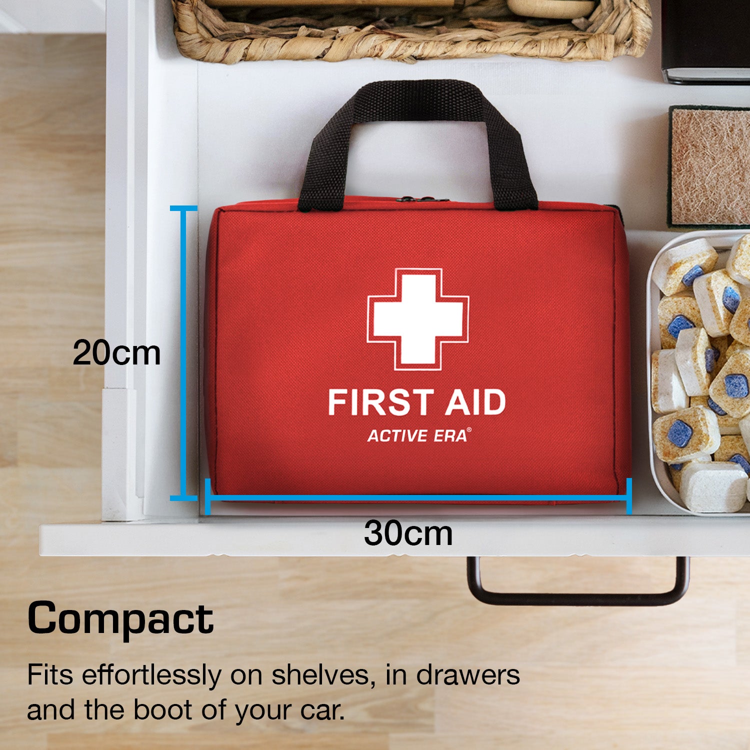 320 Piece First Aid Kit Bag – Red