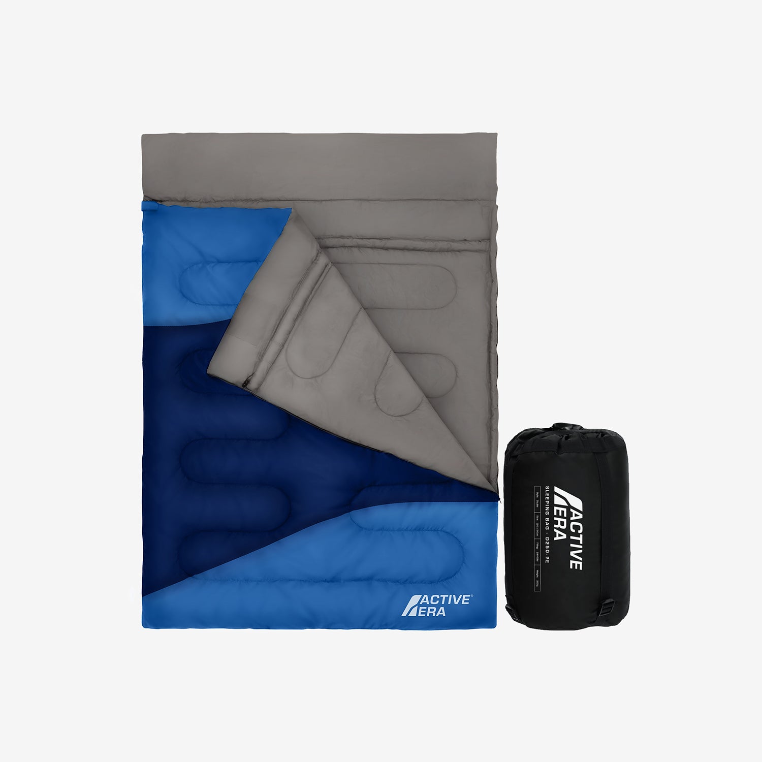 MEREZA Sacco A Pelo Doppio Per Adulti 2 Persone, 0 Gradi, Con Cuscino, Forma Mummia 230x151cm, Per Campeggio Coppie E Famiglia