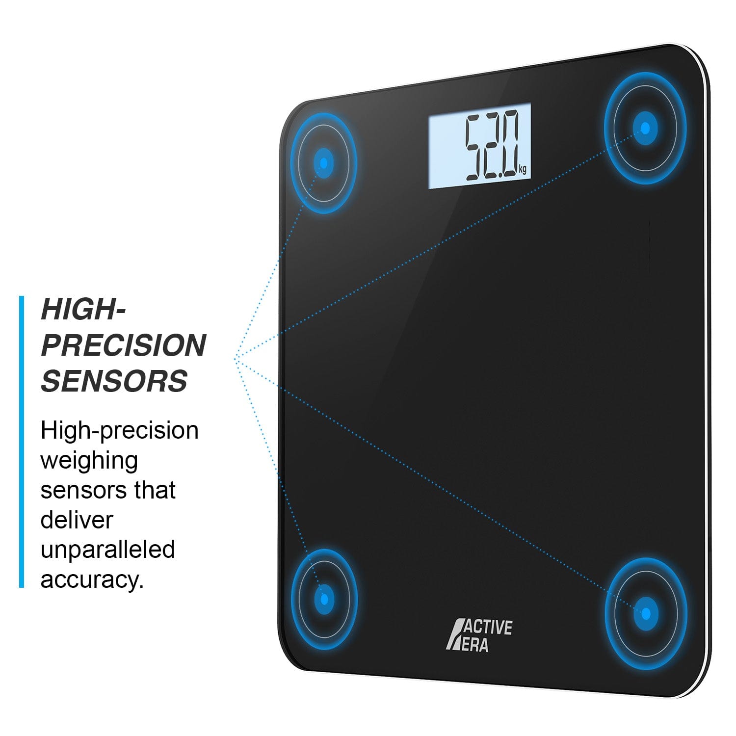 Pèse Personne Graisse Corporelle - Balance Design Ultra fin - Noir