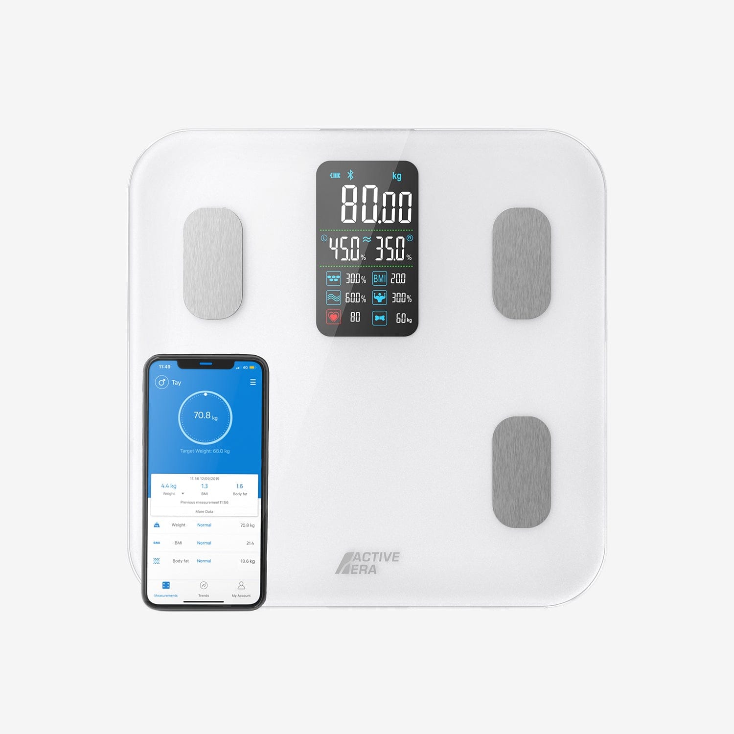 Balance intelligente Bluetooth - Mesure la graisse corporelle, l'IMC, la  masse musculaire et plus encore