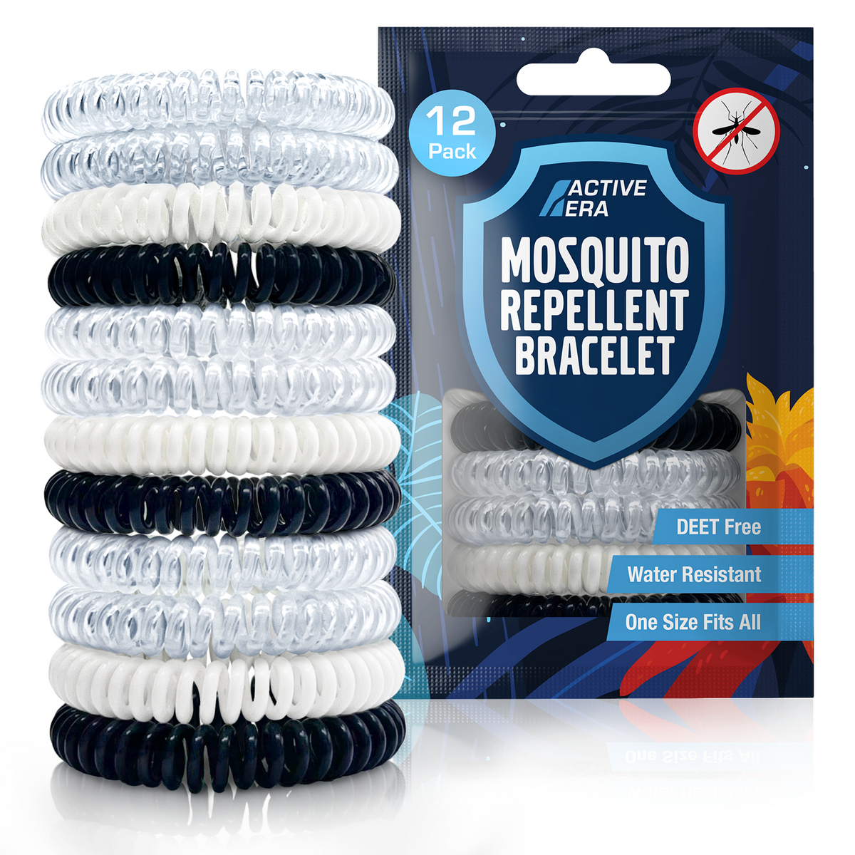 Mosquito Repellent Bands - 12 Pack with 3 Colours