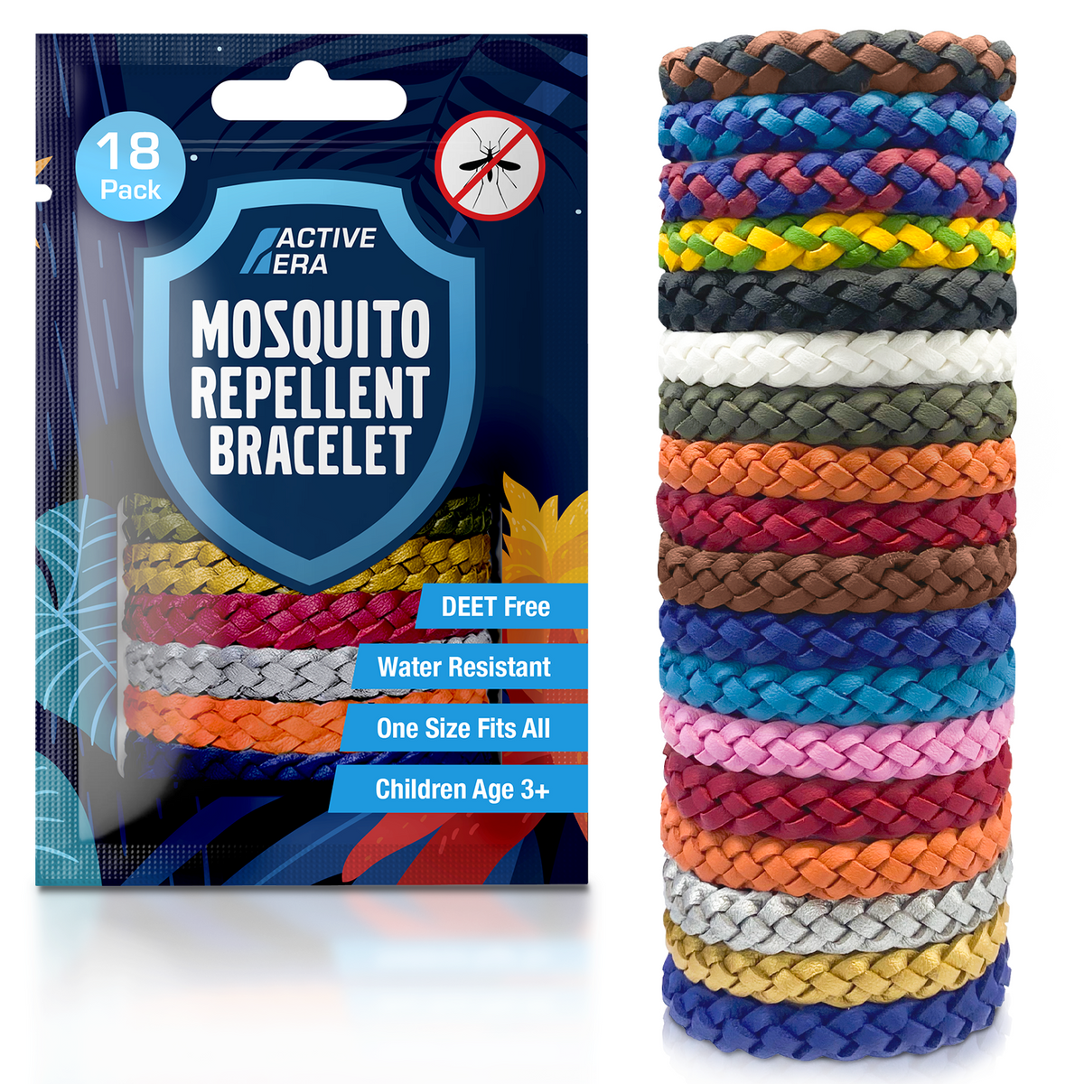 Explorer Mosquito Repellent Bands - 18 Pack with Assorted Colours