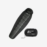 <tc>Professioneller 3–4-Jahreszeiten-Mumienschlafsack – Schwarz – (300 GSM)</tc>