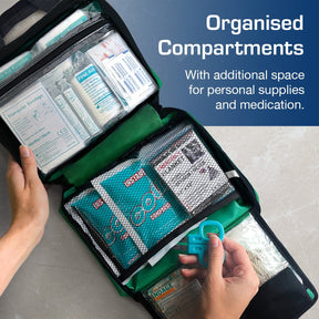 220 Piece Premium First Aid Kit Bag - Green