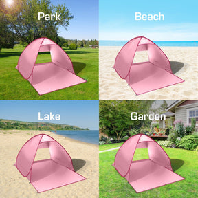 Strandzelt für 2 Personen mit UV-Schutz – Pink