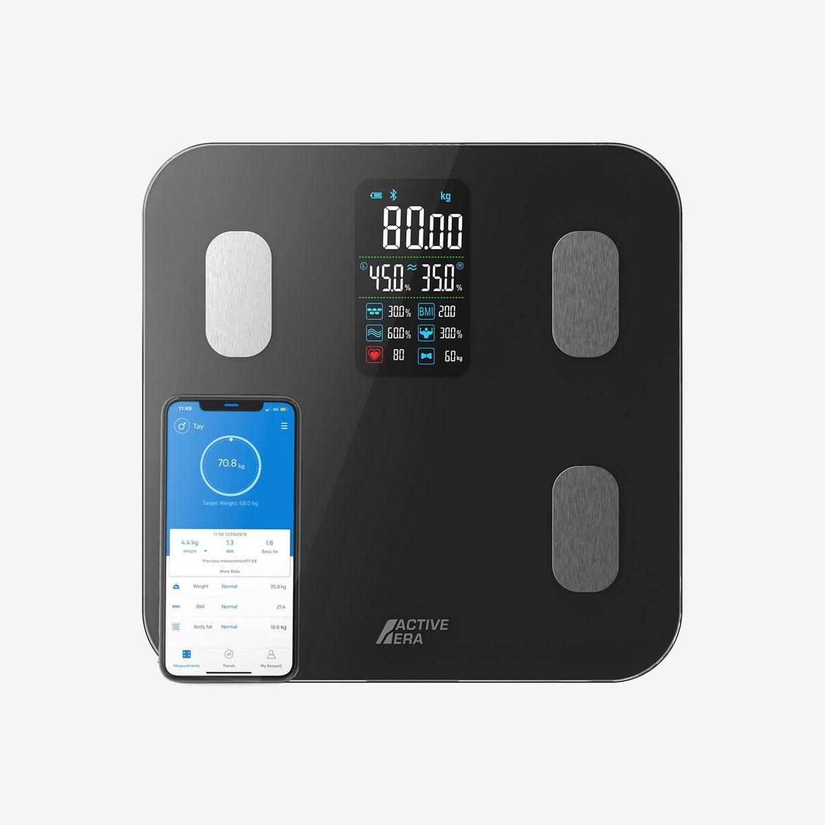 Smart Bathroom Scales - V2 Black