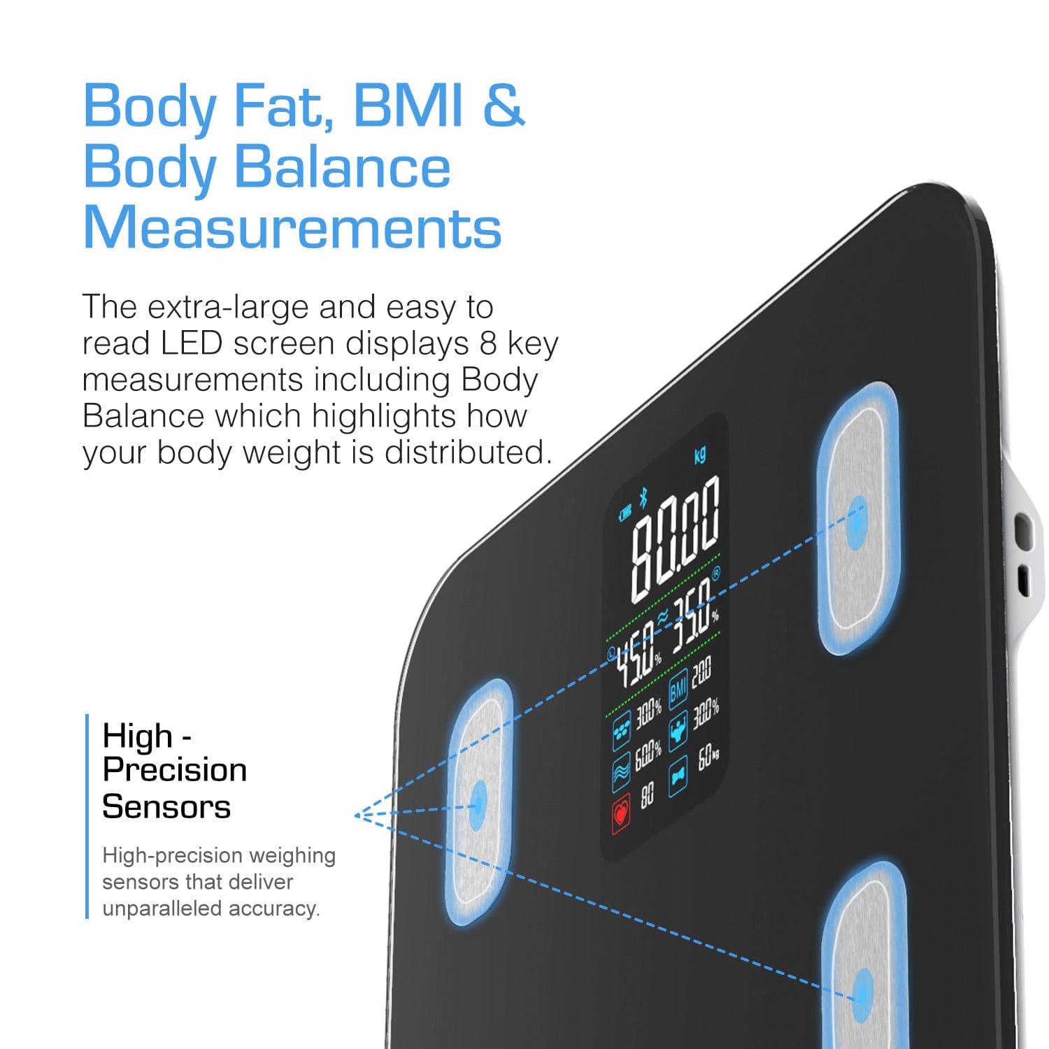 Smart Bathroom Scales - V2 Black