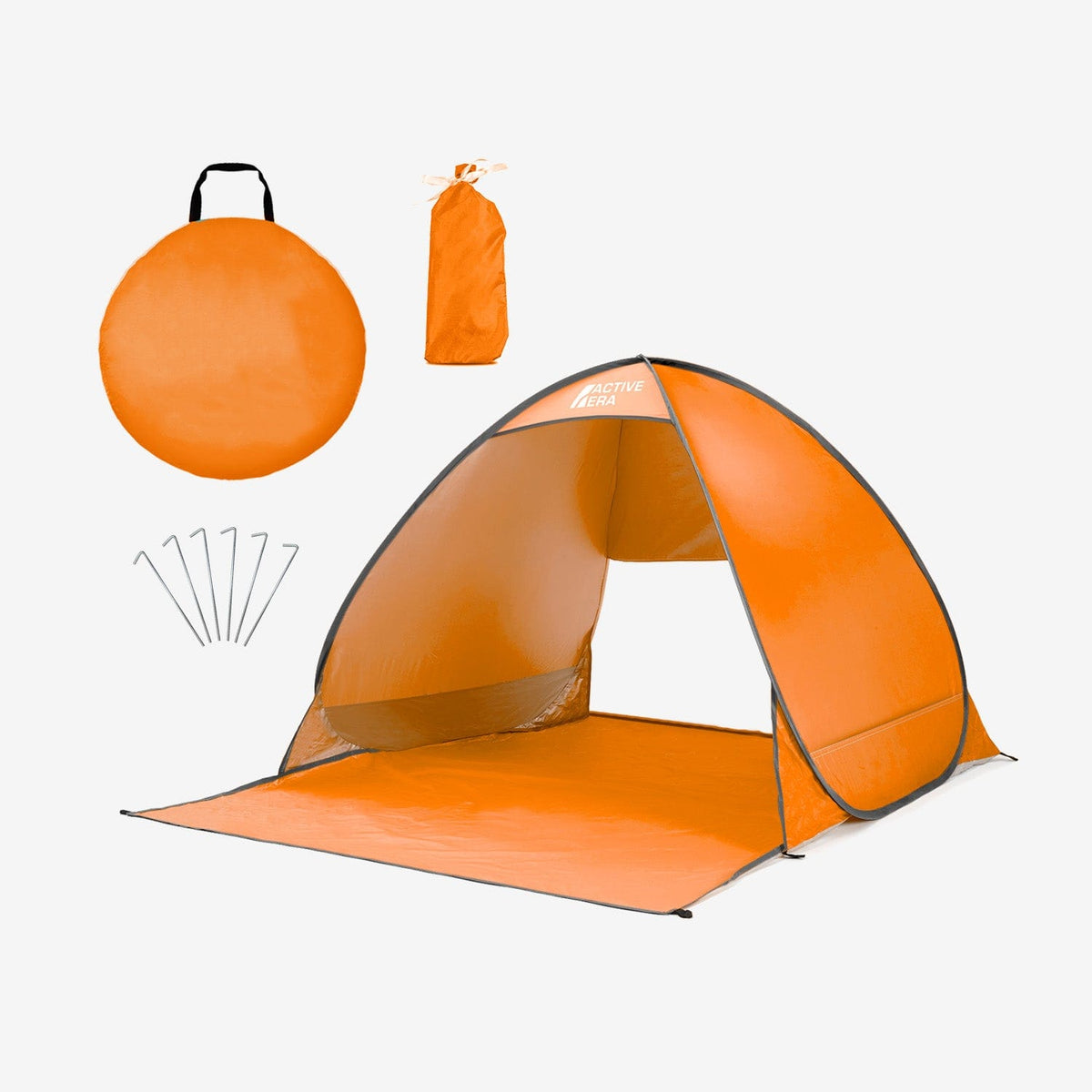 2 Person Beach Tent with UV Protection - Orange
